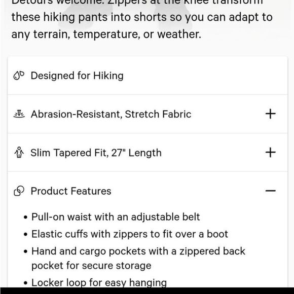 Lululemon Convertible Hiking Pants 27" - Picture 13 of 14